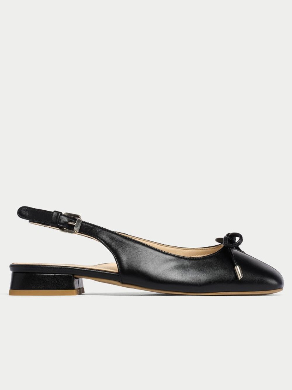 Calla Petra Black Leather Slingback Flats EU 39